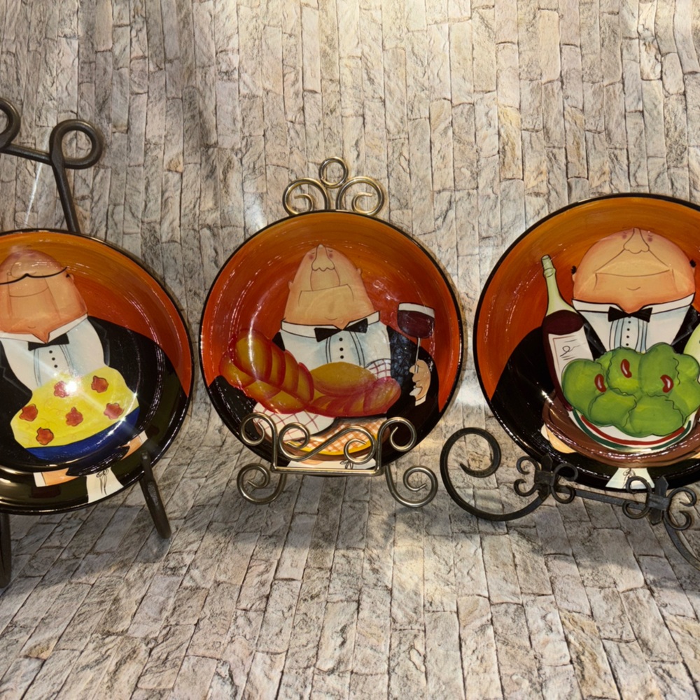 Certified International Chef Dinnerware Set - Orange and Black